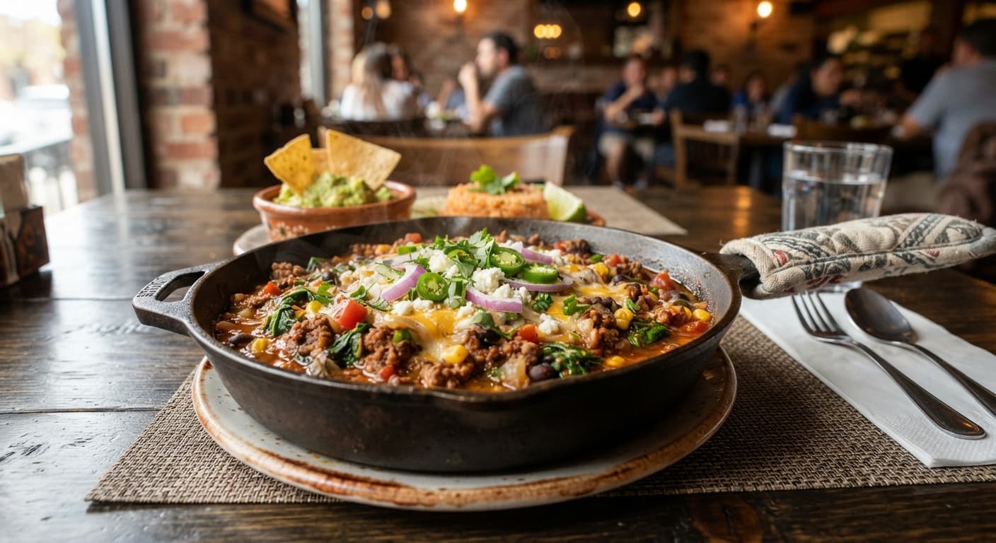 Spicy Mexican Beef and Spinach Skillet
