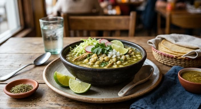 Spicy Mexican Chicken Pozole Verde (No Dairy)