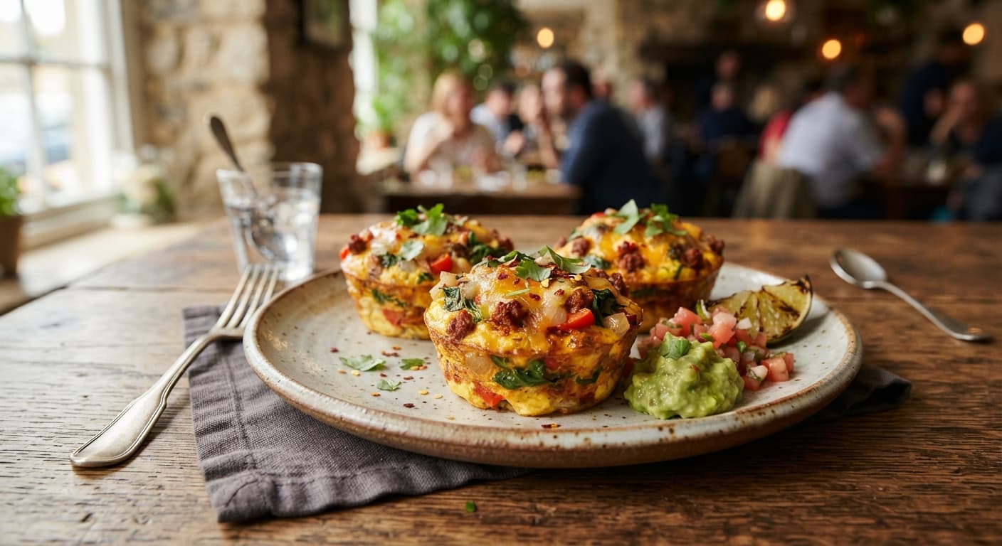 Spicy Mexican Chorizo and Spinach Egg Muffins