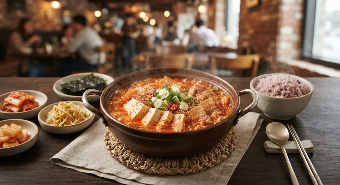 Spicy Tofu Kimchi Stew (Kimchi Jjigae)
