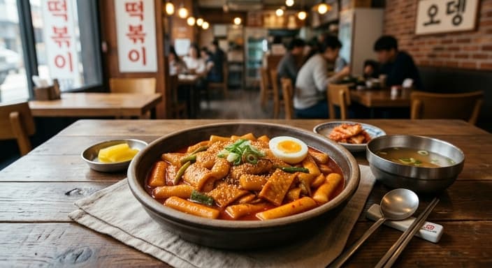 Spicy Tteokbokki with Fish Cakes