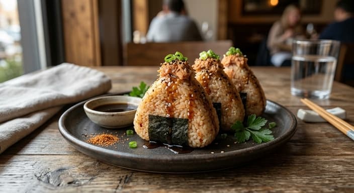 Spicy Tuna Rice Balls (Onigiri-Style) with Soy-Vinegar Glaze