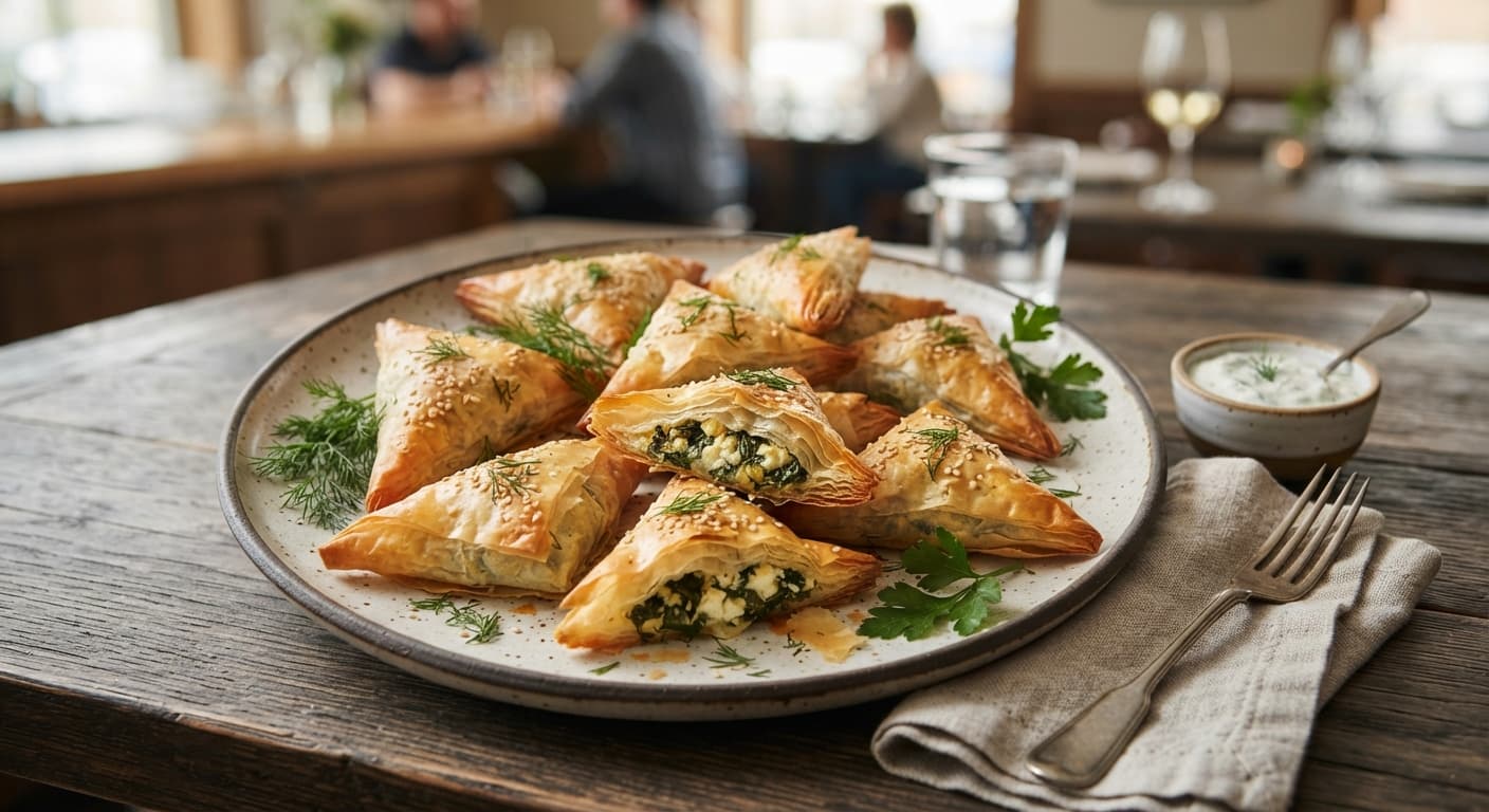 Spinach and Feta Mini Savory Pastries