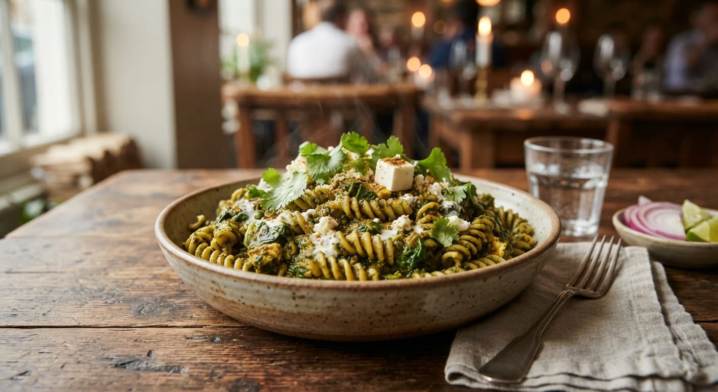 Spinach‑Saag Rotini