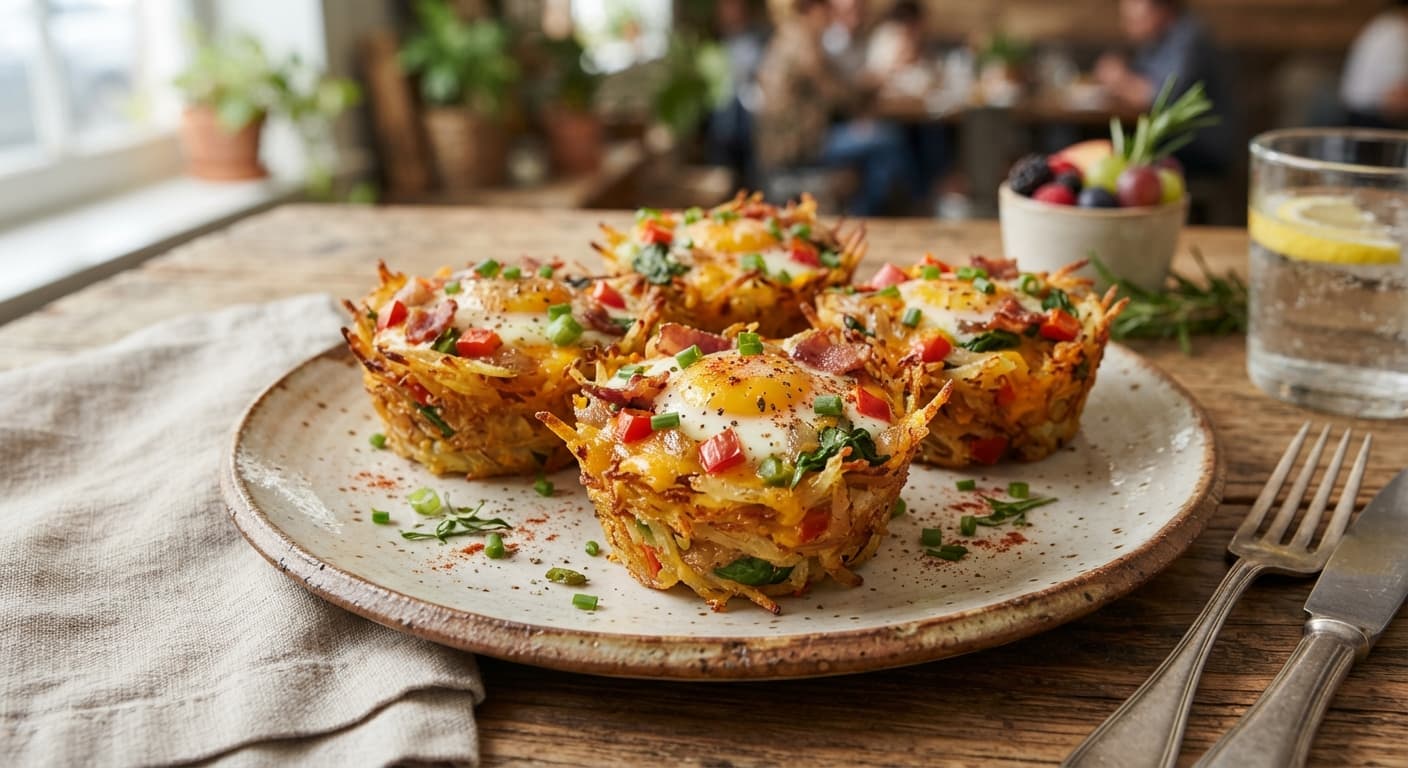Sunrise Baked Potato-Veggie Hash Cups