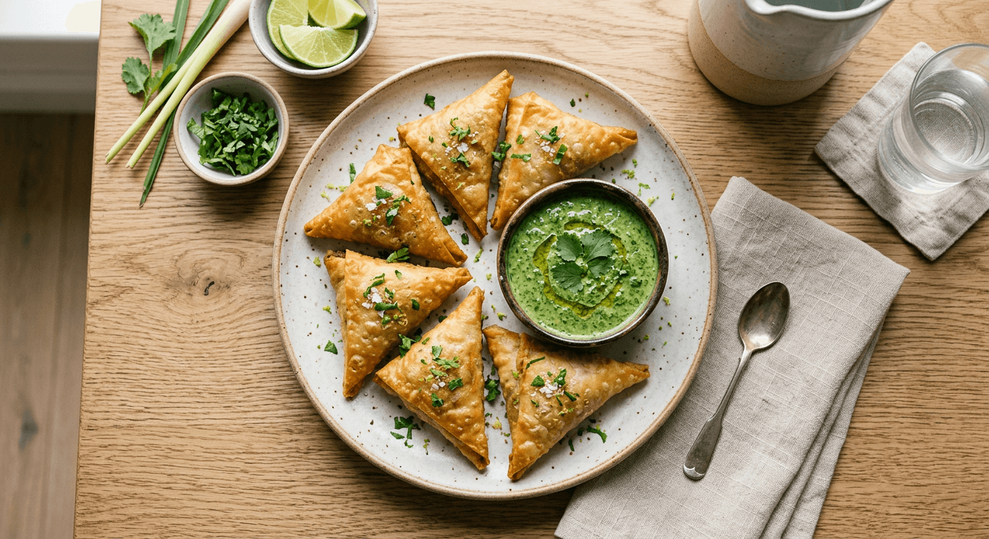Sweet Potato and Lemongrass Samosas