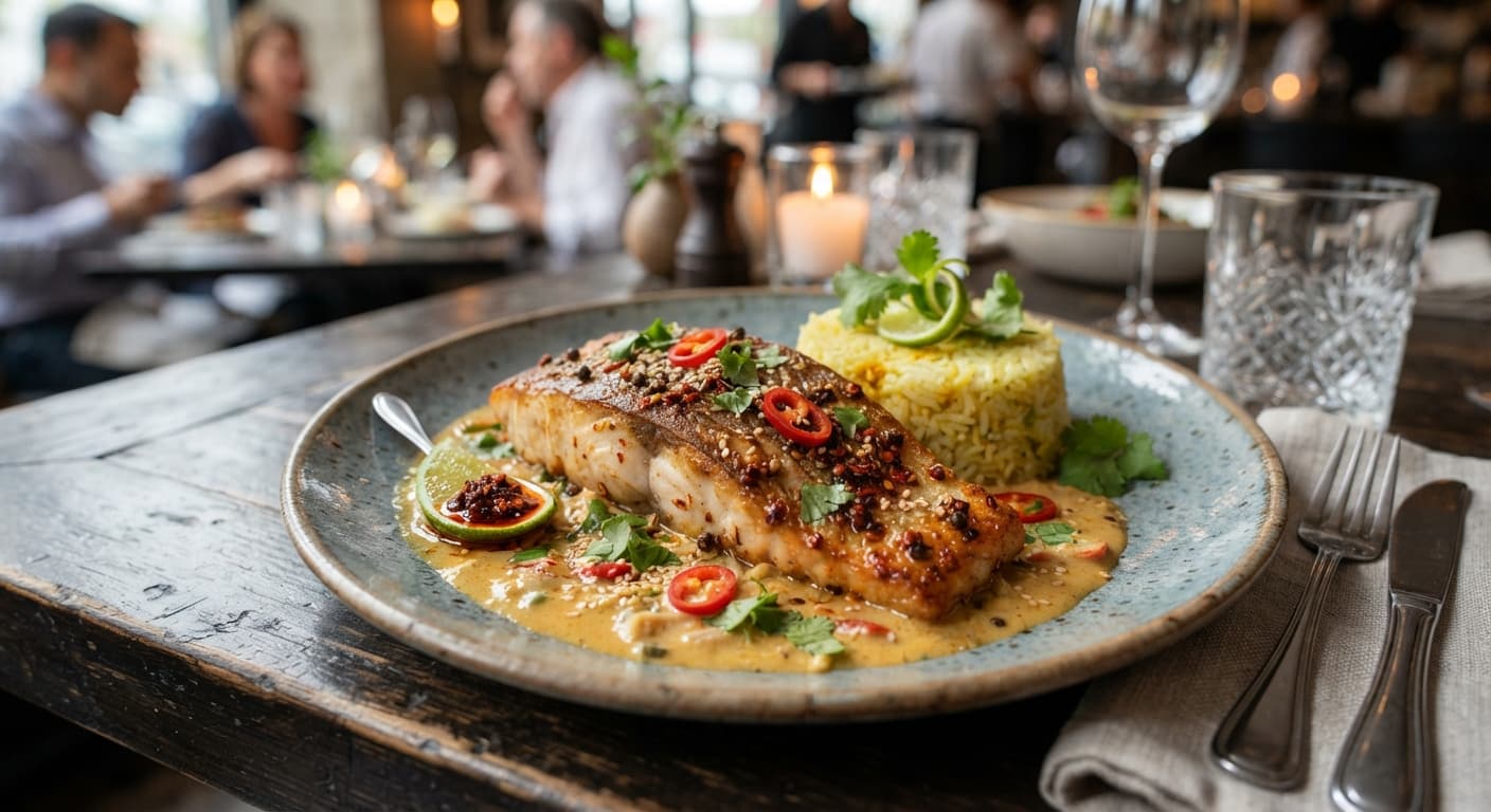 Szechuan‑Infused Coconut‑Lime Snapper
