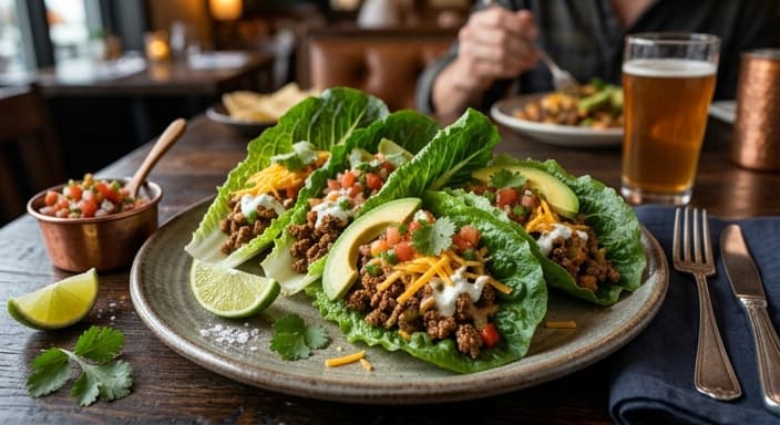 Taco Seasoned Beef Lettuce Wraps