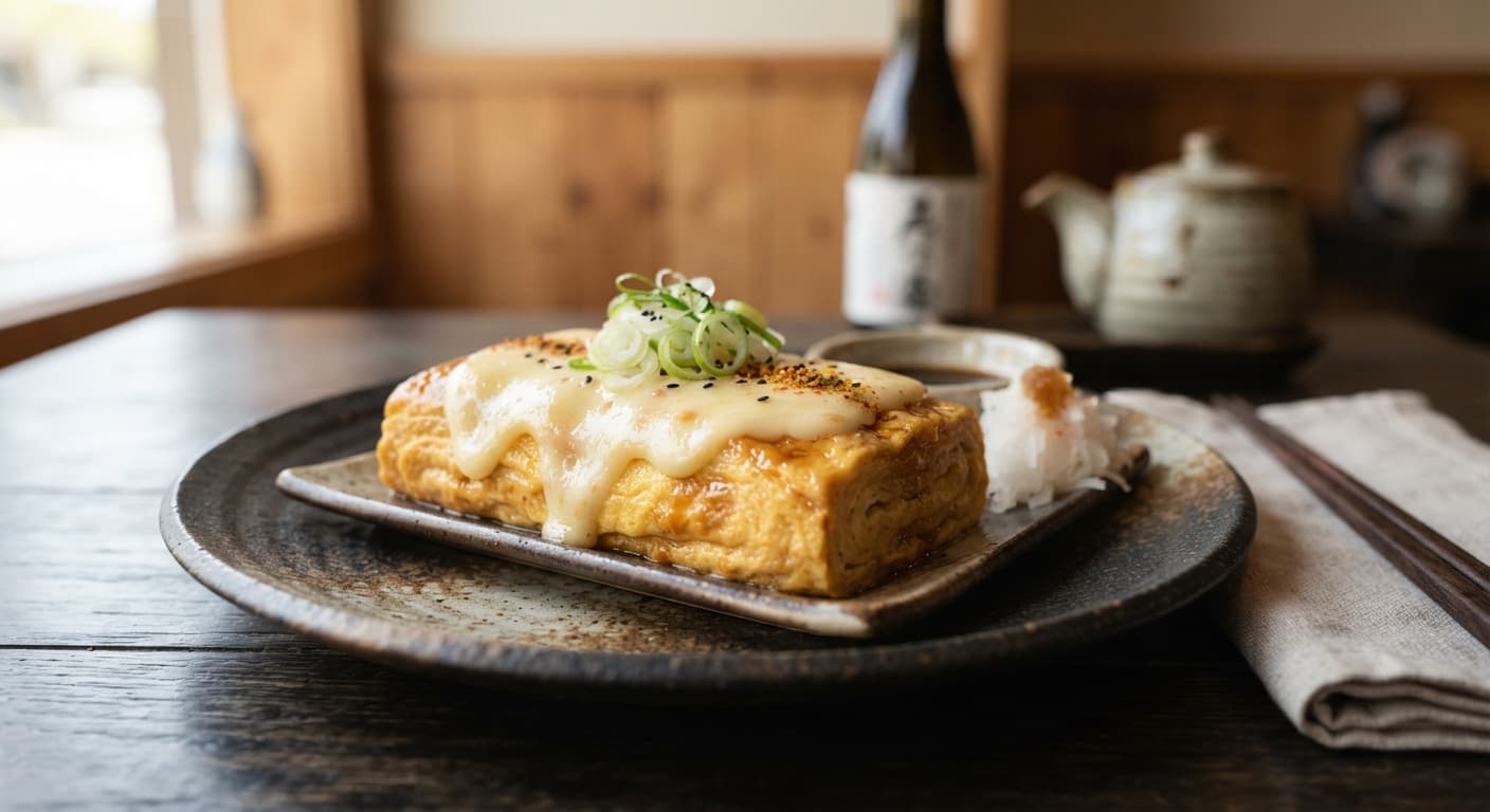 Tamago (Japanese Sweet Omelette) with Vegan Cheese