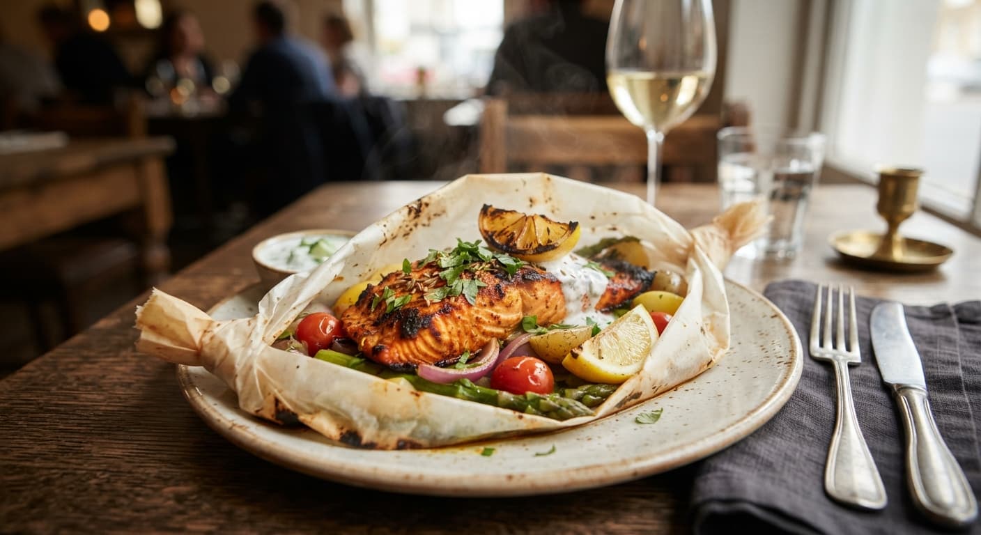 Tandoori‑Style Salmon en Papillote