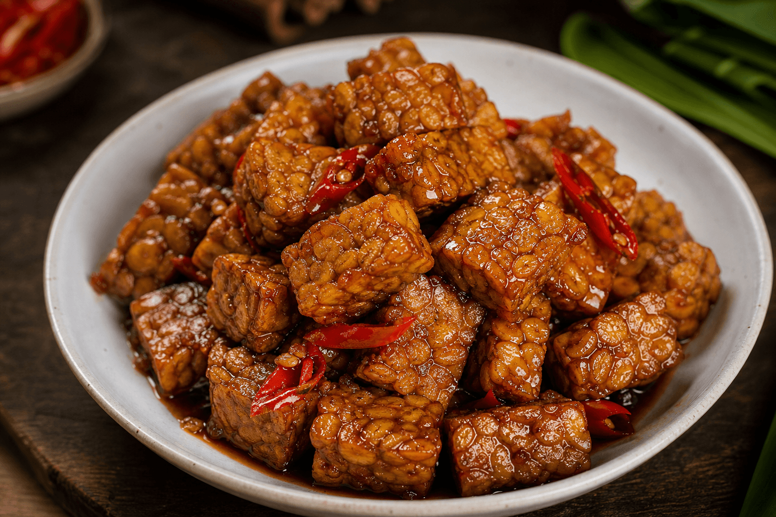 Tempe Goreng Kecap (Fried Tempeh with Sweet Soy)