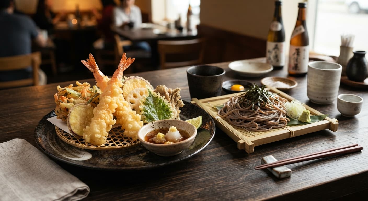 Tempura Moriawase with Chilled Soba
