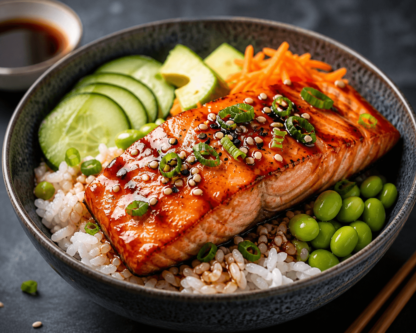 Teriyaki Salmon Rice Bowl