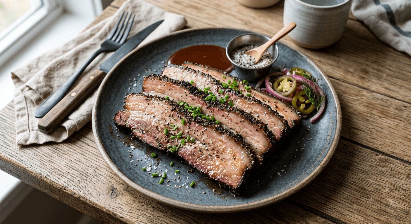 Texas-Style Salt and Pepper Smoked Pork Belly