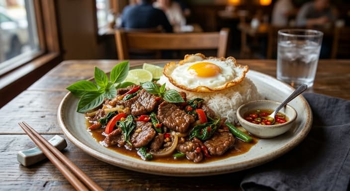 Thai Basil Beef Stir-Fry with Rice