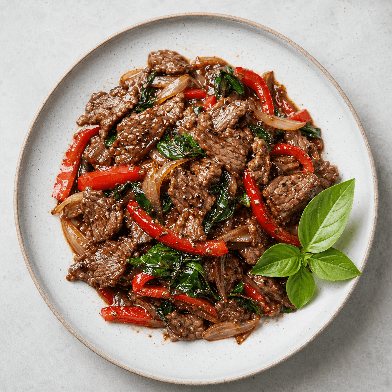 Thai Basil Beef with Poppy Seed Wok Sauce