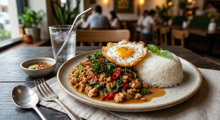 Thai Basil Chicken with Jasmine Rice