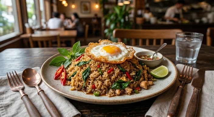 Thai Basil Egg Fried Rice (Pad Krapow Egg Rice)