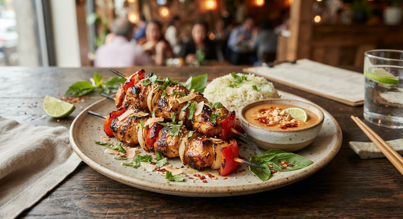 Thai Coconut Lime Chicken Skewers