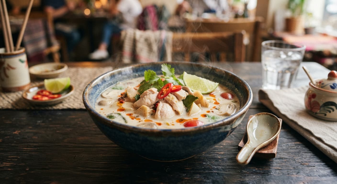 Thai Coconut Lime Chicken Soup (Tom Kha Gai)