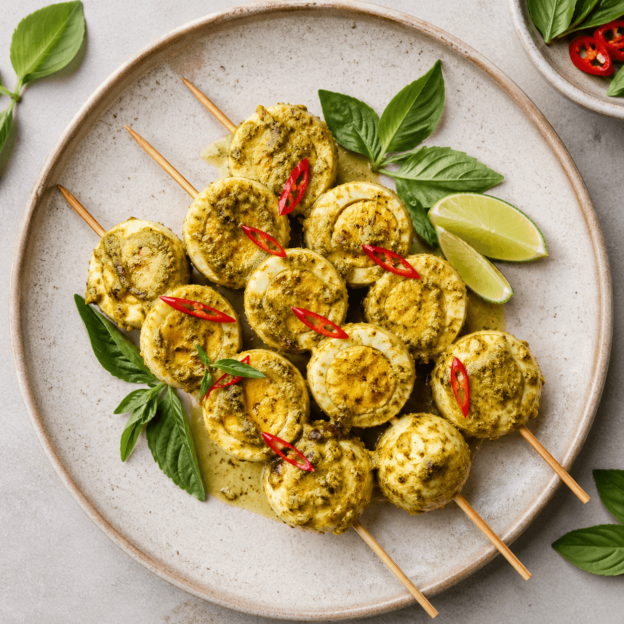 Thai Green Curry Egg Skewers (Low-Carb Snack)