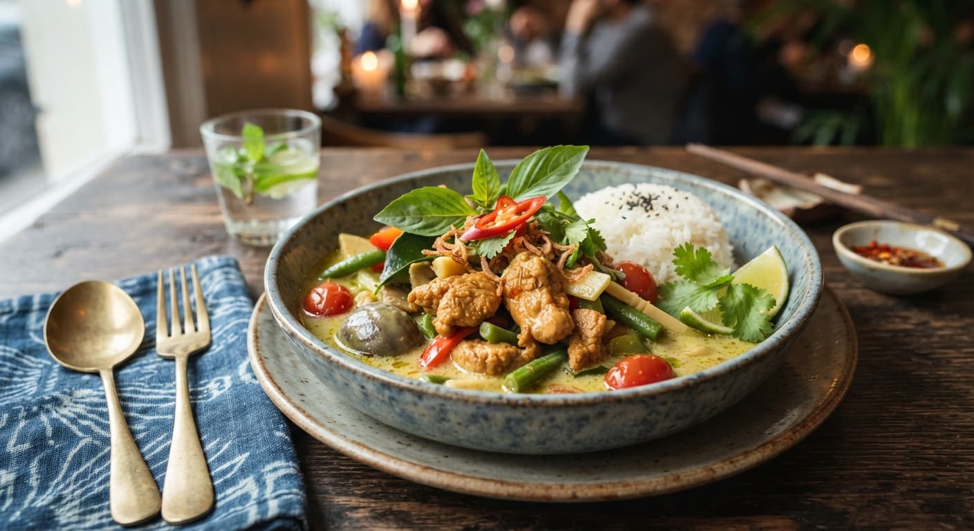Thai Green Curry with Plant‑Based Meat Substitute