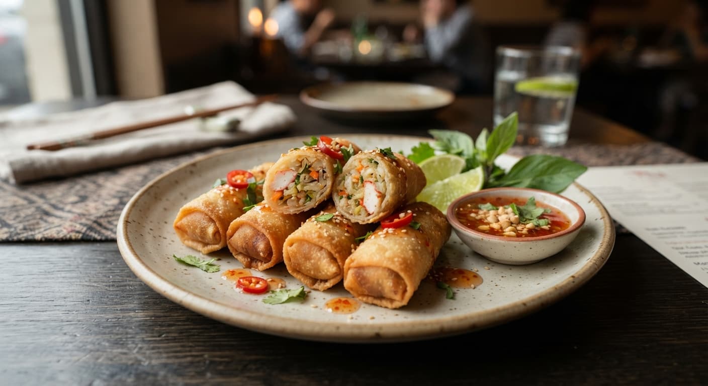 Thai Imitation Crab Spring Rolls