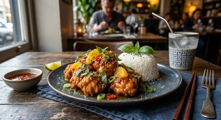 Thai-Inspired Orange Chicken with Lime & Basil