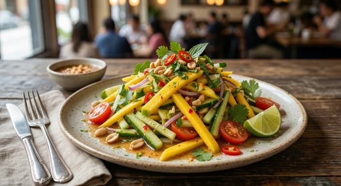 Thai Mango Cucumber Salad with Chili-Lime Dressing