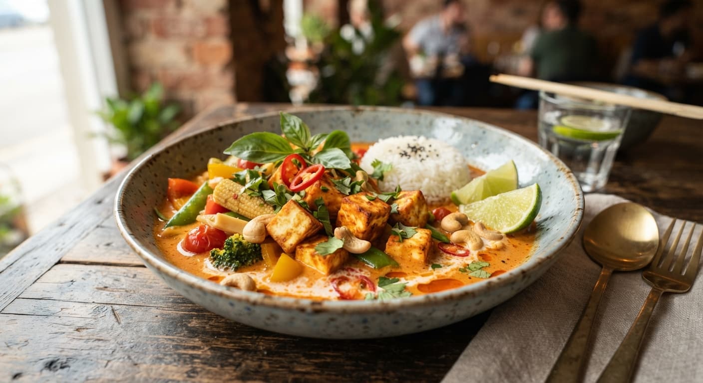 Thai Red Curry Cottage Cheese Bowl