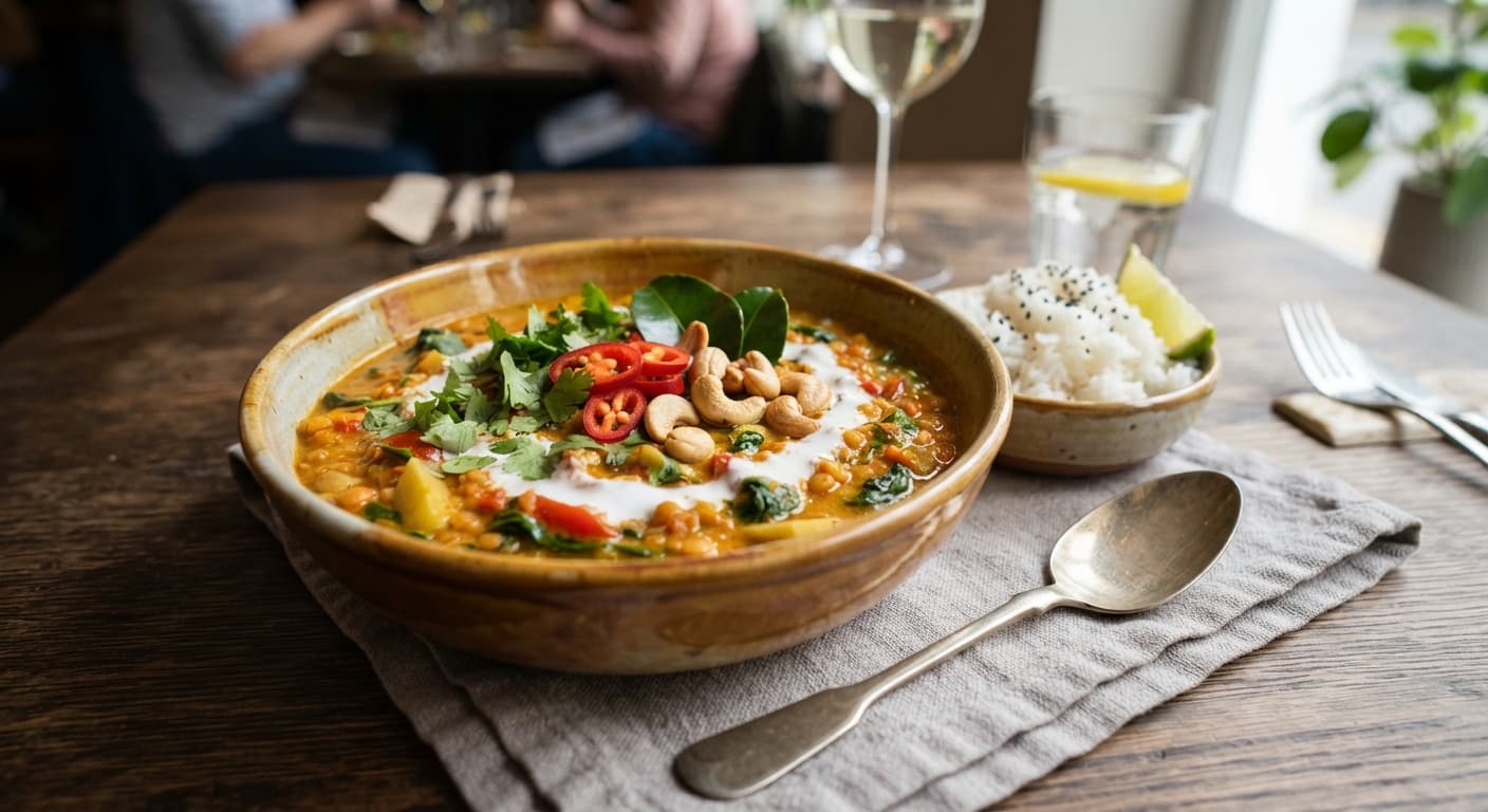 Thai Red Curry Lentils with Coconut Milk