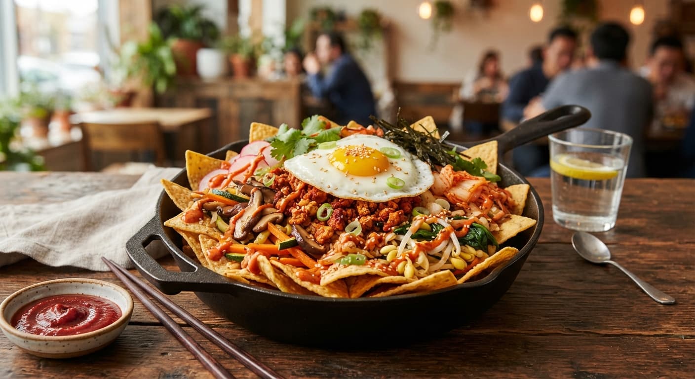 Tofu Bibimbap Nachos
