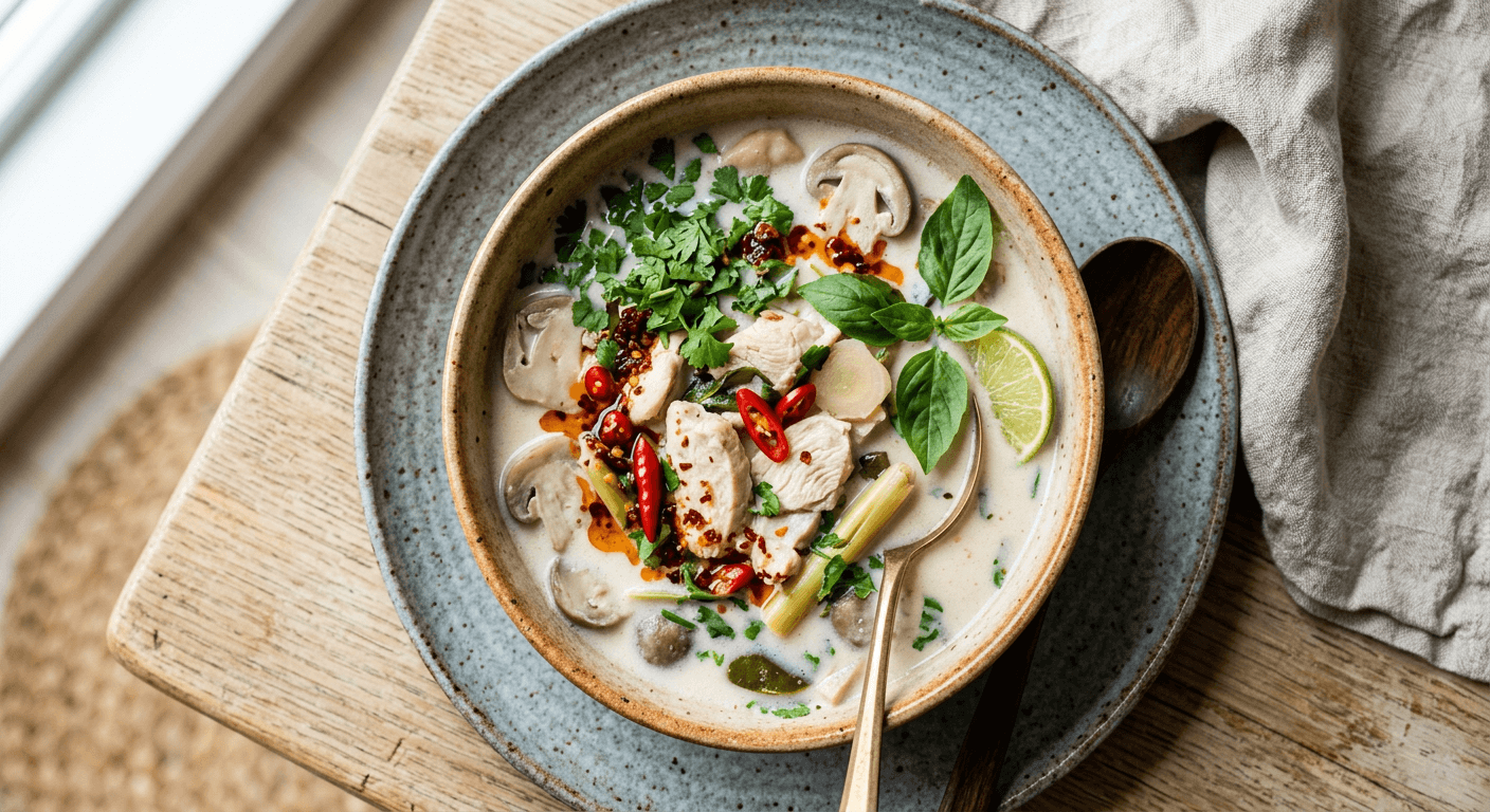 Tom Kha Gai (Thai Coconut Chicken Soup)