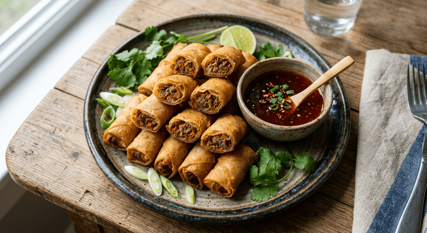 Traditional Filipino Lumpia Shanghai