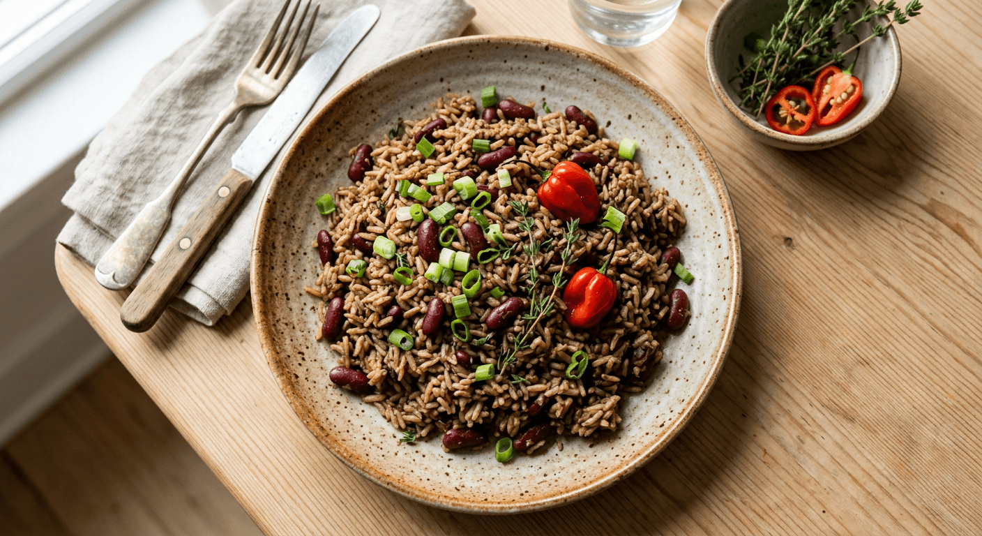 Traditional Jamaican Rice and Peas