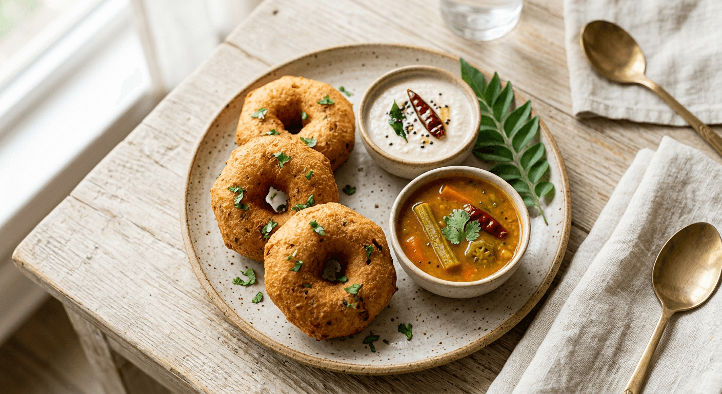Traditional Medu Vada Lentil Donut