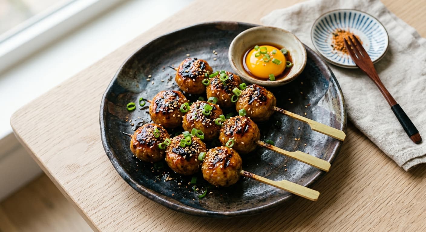 Tsukune (Chicken Meatball Skewers)