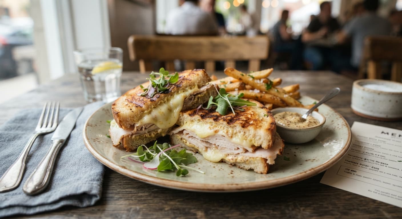 Turkey and Gruyere Panini with Dijon Spread