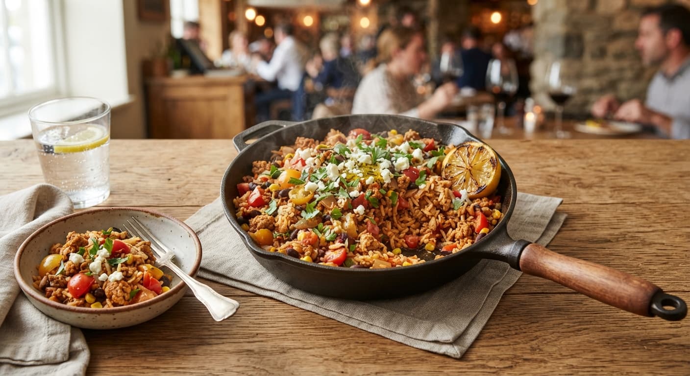 Turkey and Rice Skillet with Tomatoes