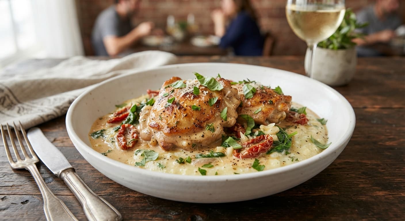 Tuscan Chicken with Sun-Dried Tomatoes and Coconut Cream