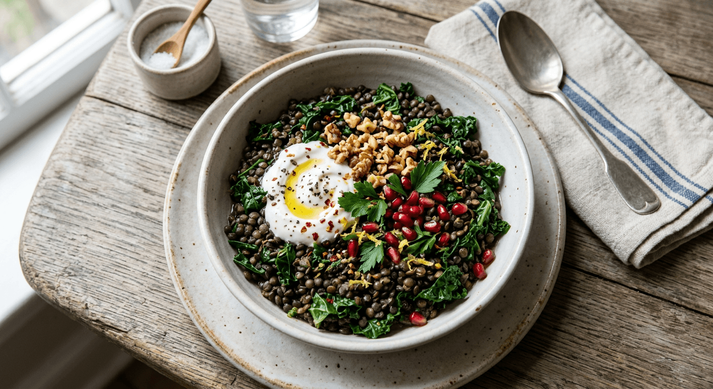 Tuscan Kale and French Lentil Bowl