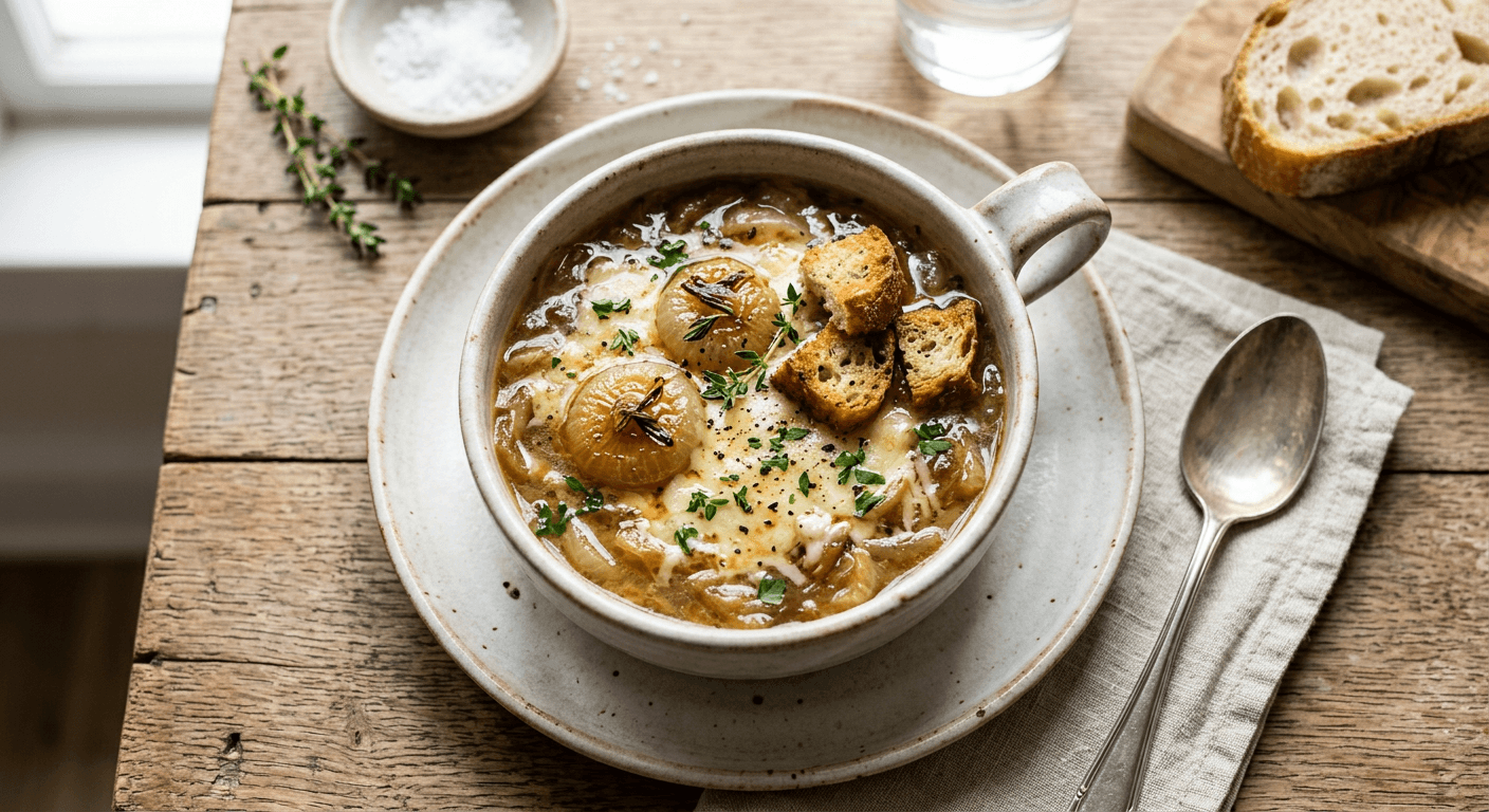 Tuscan Style Cipollini Onion Soup
