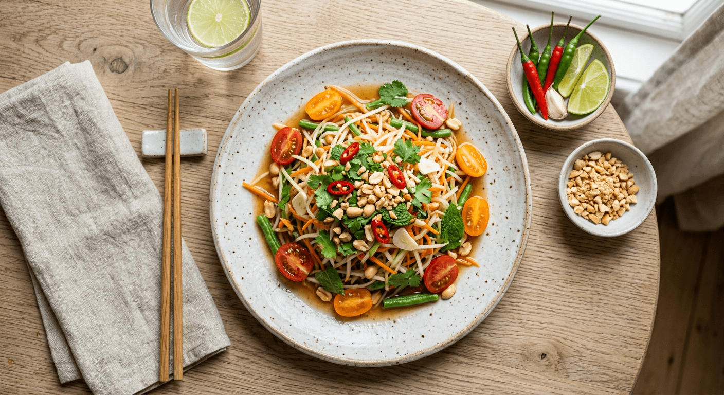 Vegan Som Tum (Thai Green Papaya Salad)