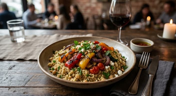 Vegetable Couscous with Roasted Peppers
