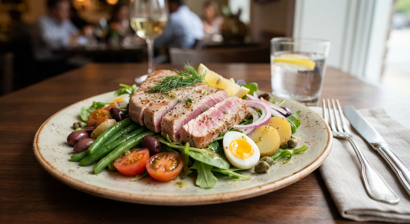 Vegetable Niçoise Salad with Grilled Tuna (Low‑Sodium)