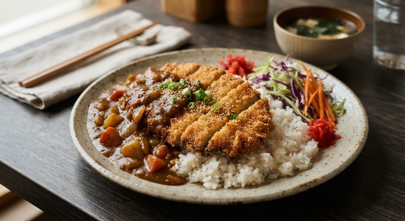 Vegetarian Japanese Katsu Curry from Scratch with Panko-Fried Eggplant
