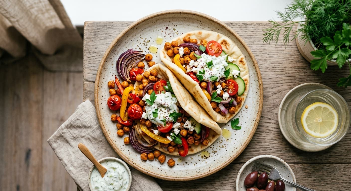 Vegetarian Sheet Pan Chickpea Gyros