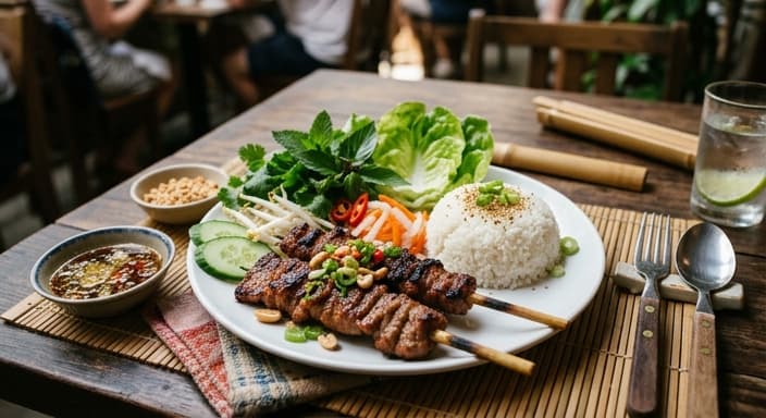 Vietnamese Lemongrass Pork Lettuce Wraps with Rice