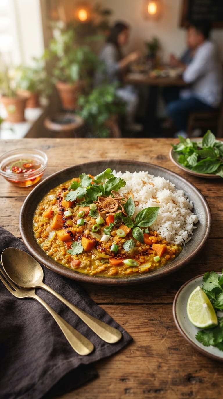 Vietnamese Lentil Curry with Rice