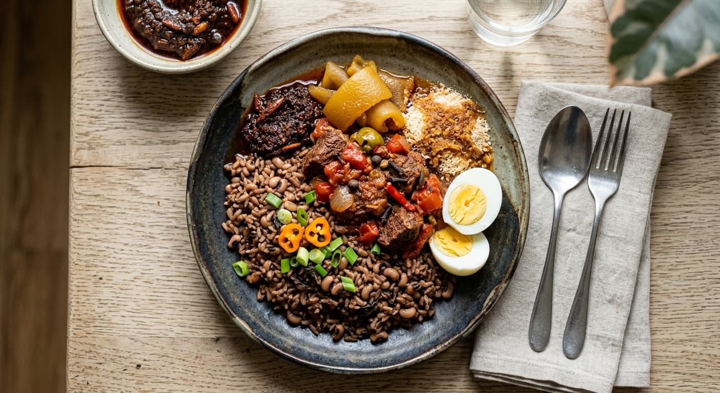 Waakye with Allspice and Pimento